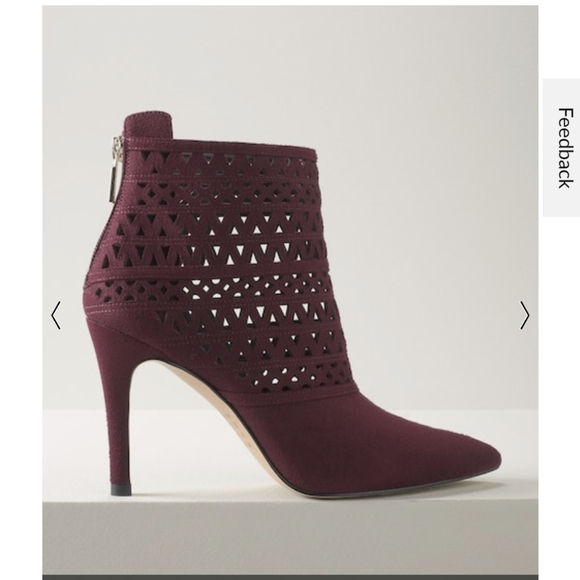 White House Black Market Shoes - White House Black Market laser cut Faux suede booties sold out!!
